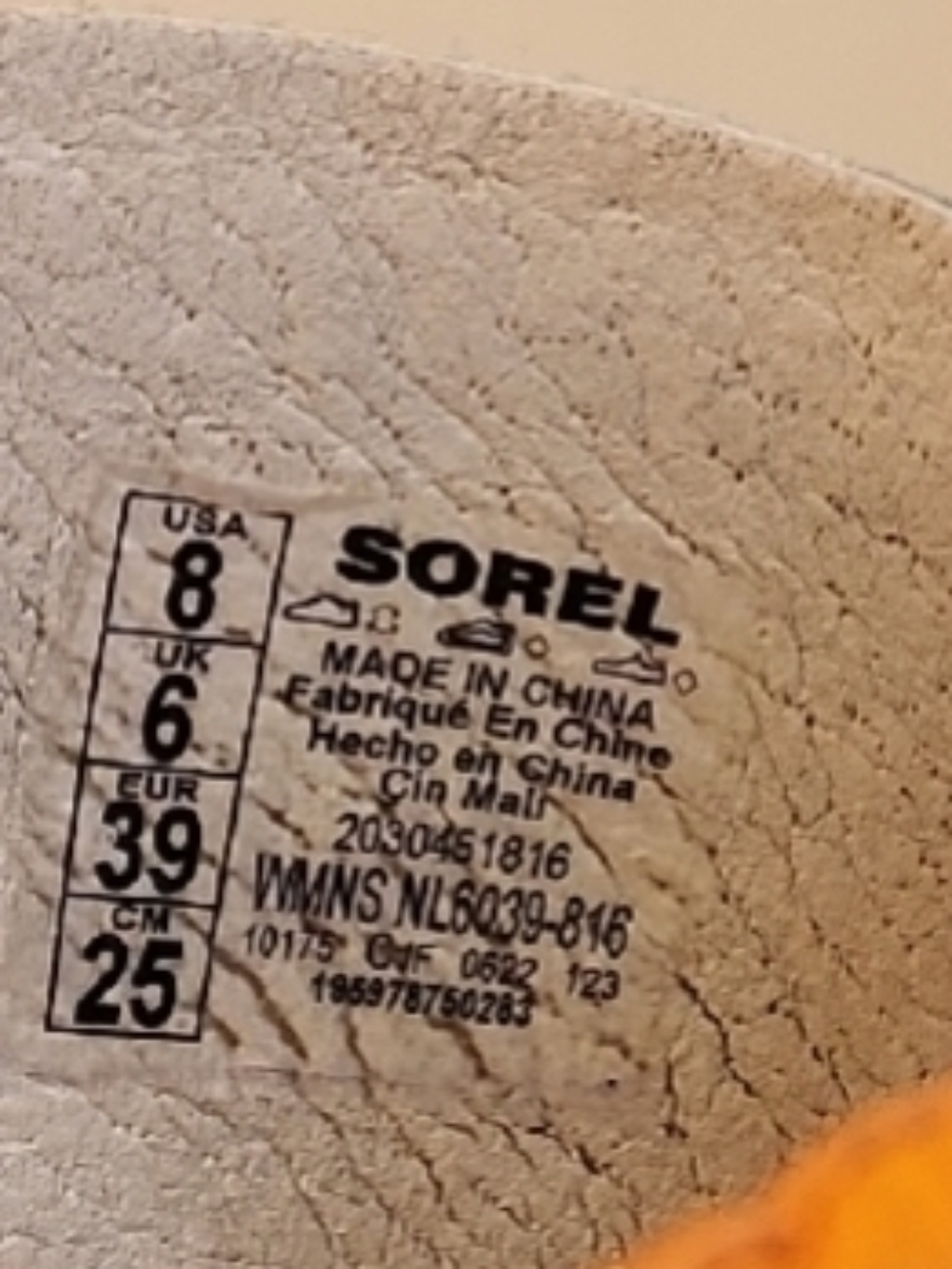 Sorel Cameron PUFF Orange & Cream 8 - Picture 7 of 7